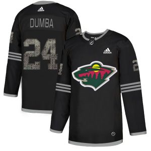 Sleek Adidas Wild #24 Matt Dumba Black Authentic Classic Stitched NHL Jersey perfect for game days