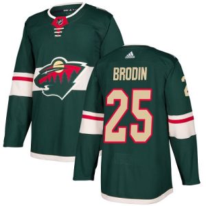 Sleek Adidas Wild #25 Jonas Brodin Green Home Authentic Stitched NHL Jersey to show your team spirit