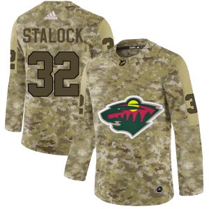 Sleek Adidas Wild #32 Alex Stalock Camo Authentic Stitched NHL Jersey to show your team spirit