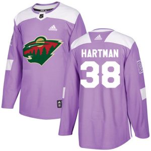 Amazing Adidas Wild #38 Ryan Hartman Purple Authentic Fights Cancer Stitched NHL Jersey perfect for game days