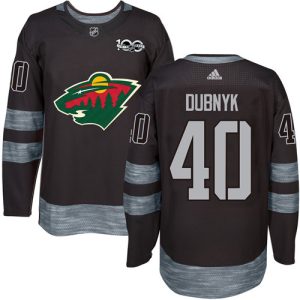 Premium Adidas Wild #40 Devan Dubnyk Black 1917 2017 100th Anniversary Stitched NHL Jersey for die - hard fans