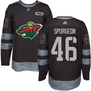 Stunning Adidas Wild #46 Jared Spurgeon Black 1917 2017 100th Anniversary Stitched NHL Jersey to stand out at the stadium