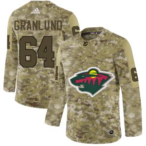 Stylish Adidas Wild #64 Mikael Granlund Camo Authentic Stitched NHL Jersey to show your team spirit