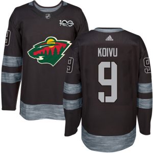 Cool Adidas Wild #9 Mikko Koivu Black 1917 2017 100th Anniversary Stitched NHL Jersey perfect for game days