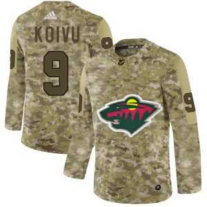 Top - notch Adidas Wild #9 Mikko Koivu Camo Authentic Stitched NHL Jersey to elevate your fan gear collection