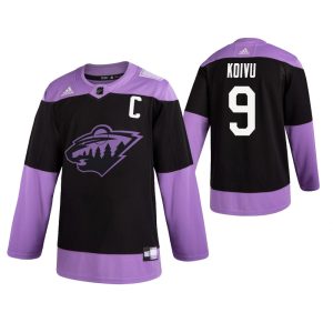 Cool Adidas Wild #9 Mikko Koivu Men's Black Hockey Fights Cancer Practice NHL Jersey to elevate your fan gear collection