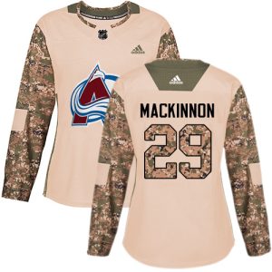 Alluring Adidas Avalanche #29 Nathan MacKinnon Camo Authentic 2017 Veterans Day Women's Stitched NHL Jersey for top   notch game   day wear