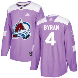 Alluring Adidas Avalanche #4 Bowen Byram Purple Youth Authentic Fights Cancer Stitched NHL Jersey for an exciting hockey game