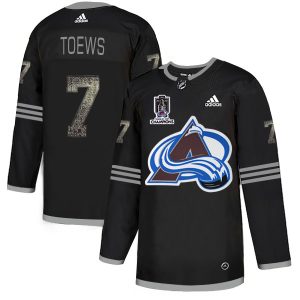 Alluring Adidas Avalanche #7 Devon Toews Black 2022 Stanley Cup Champions Authentic Classic Stitched NHL Jersey for top   notch game   day wear