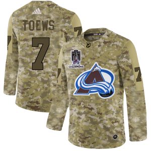 Alluring Adidas Avalanche #7 Devon Toews Camo 2022 Stanley Cup Champions Authentic Stitched NHL Jersey to support your favorite players