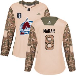 Alluring Adidas Avalanche #8 Cale Makar Camo Authentic Women's 2022 Stanley Cup Final Patch Veterans Day Stitched NHL Jersey for a valuable hockey collectible