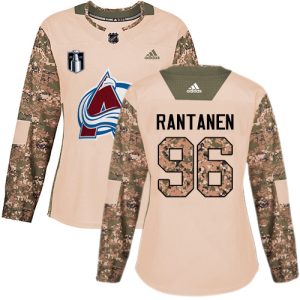 Alluring Adidas Avalanche #96 Mikko Rantanen Camo Authentic Women's 2022 Stanley Cup Final Patch Veterans Day Stitched NHL Jersey for die   hard Blackhawks fans