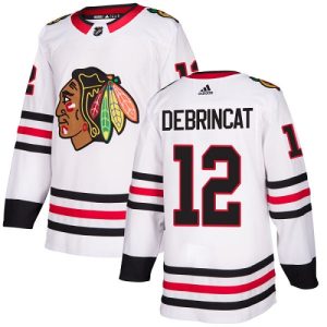 Alluring Adidas Blackhawks #12 Alex DeBrincat White Road Authentic Stitched Youth NHL Jersey for die   hard Blackhawks fans