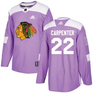Alluring Adidas Blackhawks #22 Ryan Carpenter Purple Authentic Fights Cancer Stitched Youth NHL Jersey for true hockey enthusiasts