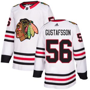 Alluring Adidas Blackhawks #56 Erik Gustafsson White Road Authentic Stitched Youth NHL Jersey for a memorable sports moment