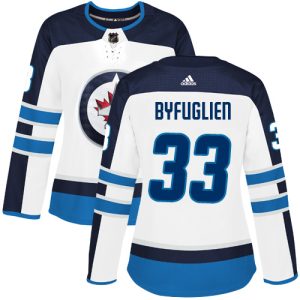 Alluring Adidas Jets #33 Dustin Byfuglien White Road Authentic Women's Stitched NHL Jersey for a valuable hockey collectible