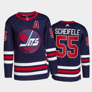 Alluring Adidas Jets #55 Mark Scheifele Men's 2021 22 Alternate Authentic NHL Jersey   Navy for top   notch game   day wear