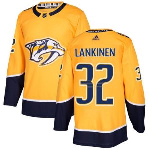 Alluring Adidas Predators #32 Kevin Lankinen Yellow Home Authentic Stitched NHL Jersey for true hockey enthusiasts