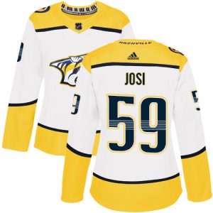 Alluring Adidas Predators #59 Roman Josi White Road Authentic Women's Stitched NHL Jersey for an exciting hockey game
