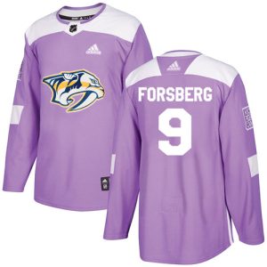Alluring Adidas Predators #9 Filip Forsberg Purple Authentic Fights Cancer Stitched Youth NHL Jersey for die   hard Blackhawks fans