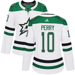 Alluring Adidas Stars #10 Corey Perry White Road Authentic Women's Stitched NHL Jersey for an exciting hockey game
