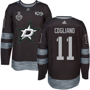 Alluring Adidas Stars #11 Andrew Cogliano Black 1917 2017 100th Anniversary 2020 Stanley Cup Final Stitched NHL Jersey for top   notch game   day wear