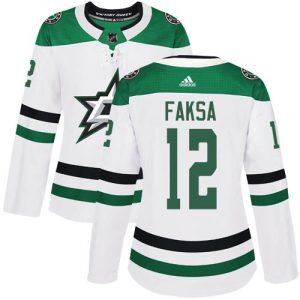 Alluring Adidas Stars #12 Radek Faksa White Road Authentic Women's Stitched NHL Jersey for top   notch game   day wear