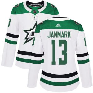 Alluring Adidas Stars #13 Mattias Janmark White Road Authentic Women's Stitched NHL Jersey for die   hard Blackhawks fans