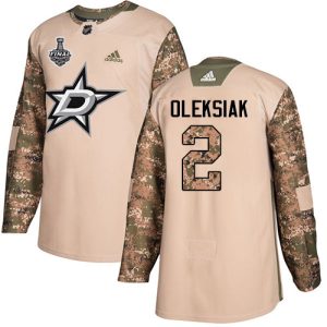 Alluring Adidas Stars #2 Jamie Oleksiak Camo Authentic 2017 Veterans Day 2020 Stanley Cup Final Stitched NHL Jersey to show your team love