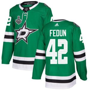 Alluring Adidas Stars #42 Taylor Fedun Green Home Authentic Youth 2020 Stanley Cup Final Stitched NHL Jersey for an exciting hockey game