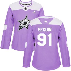 Alluring Adidas Stars #91 Tyler Seguin Purple Authentic Fights Cancer Women's Stitched NHL Jersey to show your team love