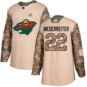Alluring Adidas Wild #22 Nino Niederreiter Camo Authentic 2017 Veterans Day Stitched Youth NHL Jersey to stand out at the stadium