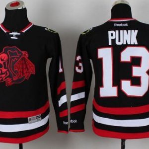 Alluring Blackhawks #13 Punk Black(Red Skull) 2014 Stadium Series Stitched Youth NHL Jersey for true hockey enthusiasts