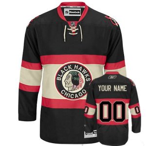 Alluring Blackhawks Third Personalized Authentic Black NHL Jersey (S 3XL) to show your team love