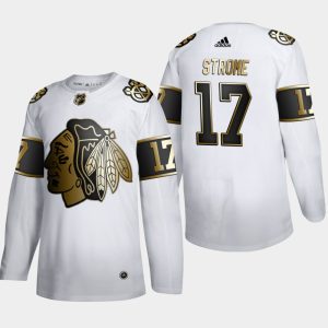 Alluring Chicago Blackhawks #17 Dylan Strome Men's Adidas White Golden Edition Limited Stitched NHL Jersey to stand out at the stadium