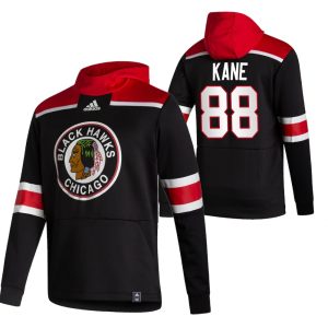 Alluring Chicago Blackhawks #88 Patrick Kane Adidas Reverse Retro Pullover Hoodie Black to show your team love