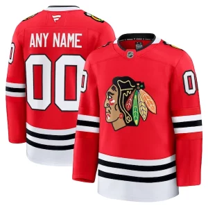 Alluring Chicago Blackhawks Home Premium Custom Jersey   Red/White to support your favorite players