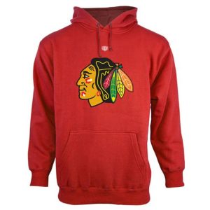 Alluring Chicago Blackhawks Old Time Hockey Big Logo with Crest Pullover Hoodie Red for an exciting hockey game
