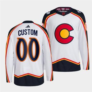 Alluring Colorado Avalanche Custom Men's adidas Reverse Retro 2.0 Authentic Player Jersey   White to show your team love