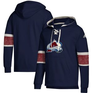 Alluring Colorado Avalanche adidas Jersey Lace Up Pullover Hoodie Navy for a memorable sports moment