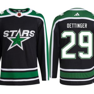 Alluring Dallas Stars #29 Jake Oettinger Men's adidas Reverse Retro 2.0 Authentic Player Jersey   Black for an exciting hockey game