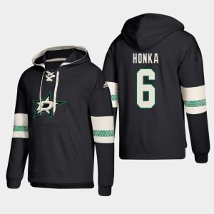 Alluring Dallas Stars #6 Julius Honka Black adidas Lace Up Pullover Hoodie to show your team love