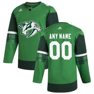 Alluring Nashville Predators Men's Adidas 2020 St. Patrick's Day Custom Stitched NHL Jersey Green to stand out at the stadium