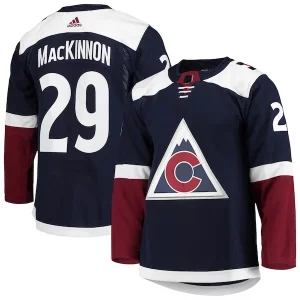Alluring Nathan MacKinnon Colorado Avalanche adidas Alternate Primegreen Authentic Player Jersey   Navy/Burgundy/White for an exciting hockey game