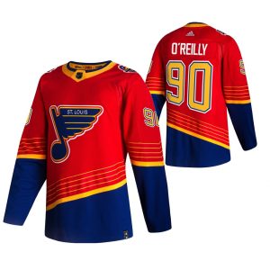 Alluring St. Louis Blues #90 Ryan O'Reilly Red Men's Adidas 2020 21 Reverse Retro Alternate NHL Jersey to stand out at the stadium
