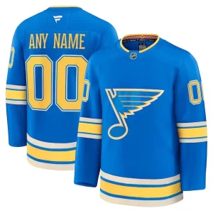 Alluring St. Louis Blues Alternate Premium Custom Jersey   Blue to stand out at the stadium
