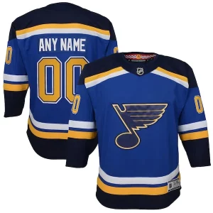Alluring St. Louis Blues Youth Home Premier Custom Jersey   Blue for a memorable sports moment
