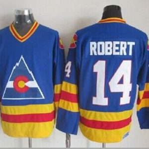 Sleek Avalanche #14 Rene Robert Blue CCM Throwback Stitched NHL Jersey to show your team spirit