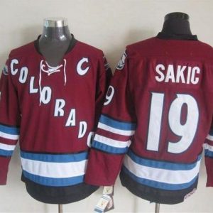 Top - notch Avalanche #19 Joe Sakic Red CCM Throwback Stitched NHL Jersey for die - hard fans
