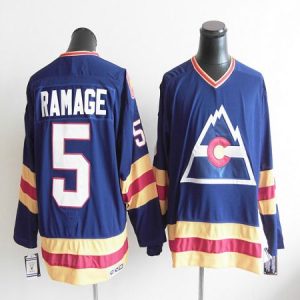 Gorgeous Avalanche CCM Throwback #5 Rob Ramage Blue Stitched NHL Jersey to show your team spirit